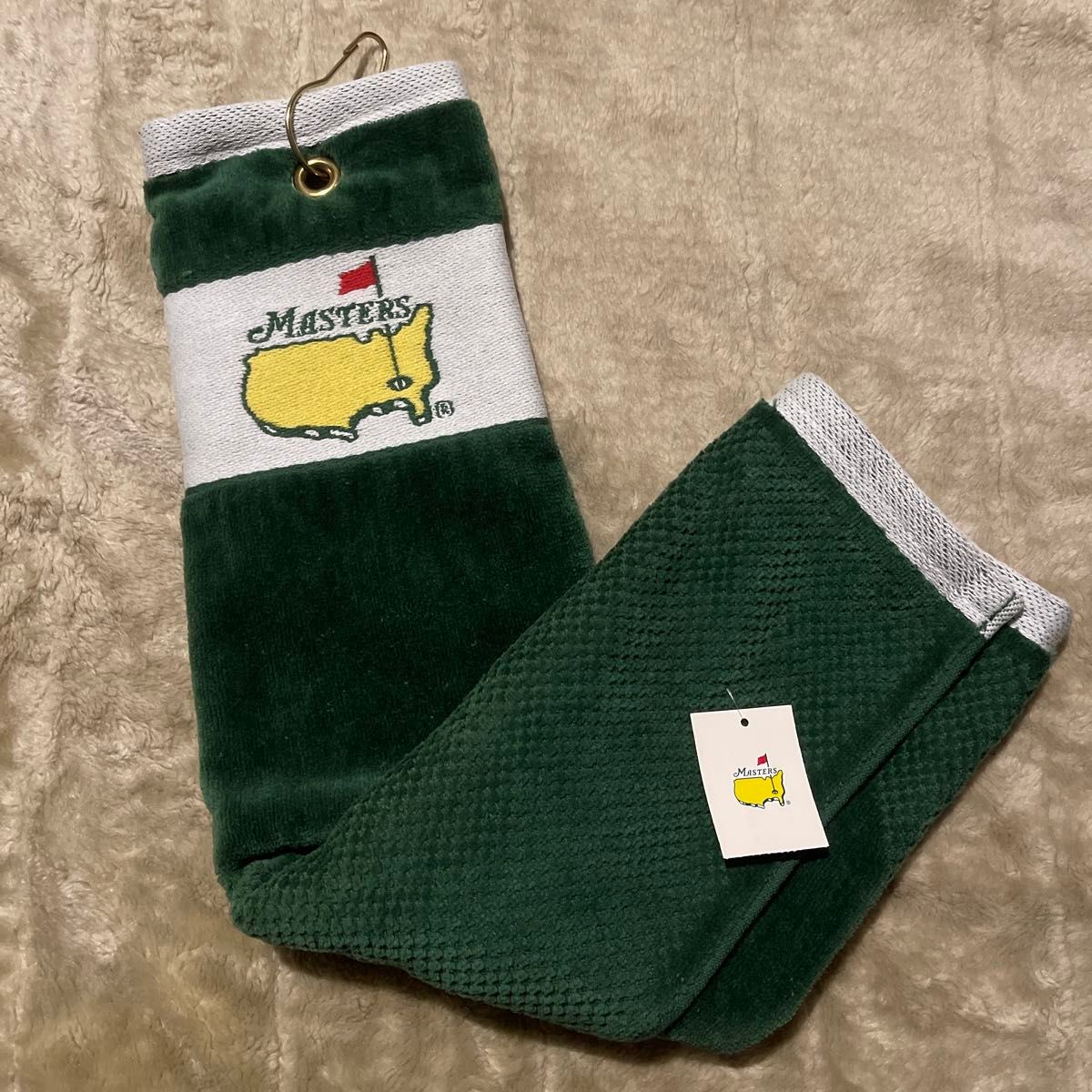 マスターズトーナメント フック付きゴルフタオル