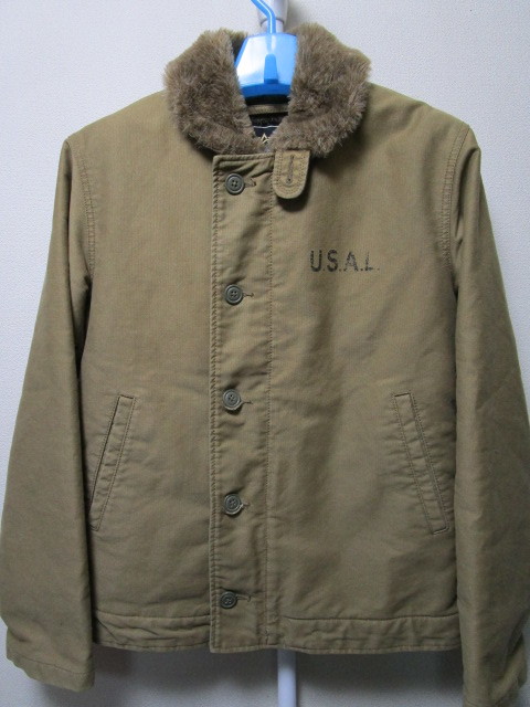 ALPHA INDUSTRIES N-1デッキジャケット・M・カーキ（U.S.A.L.アルファインダストリーズミリタリージャケット）_画像1