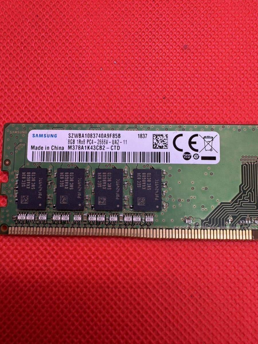 SAMSUNG 8GB 1Rx8 PC4-2400T-UA2-11 デスクトップPC用DDR4メモリ8GB　10枚セット計80GB 管9_画像2