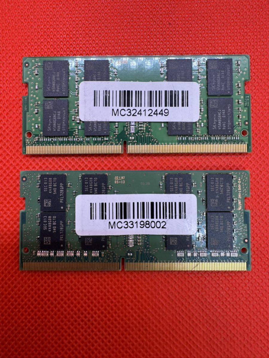 Kingston KVR26S19D8/16 16GB PC4-21300 ノートパソコン用DDR4メモリ 16GB 2枚セット計32GB　管33_画像2