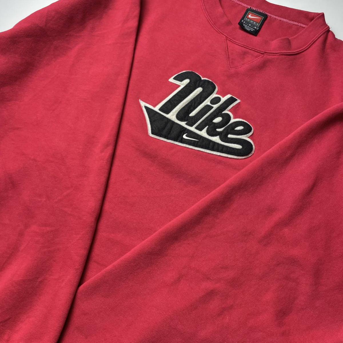 90s ナイキ nike 小文字ロゴ センタースウォッシュ スウェット レッド_画像5