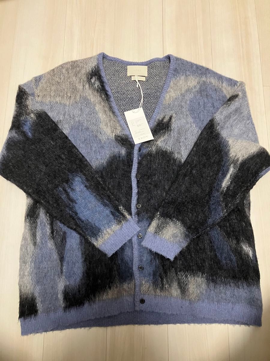 21AW YOKE ヨーク JACQUARD CARDIGAN/カーディガン　秋冬　アルパカ　ジャガード レオパード モヘア 