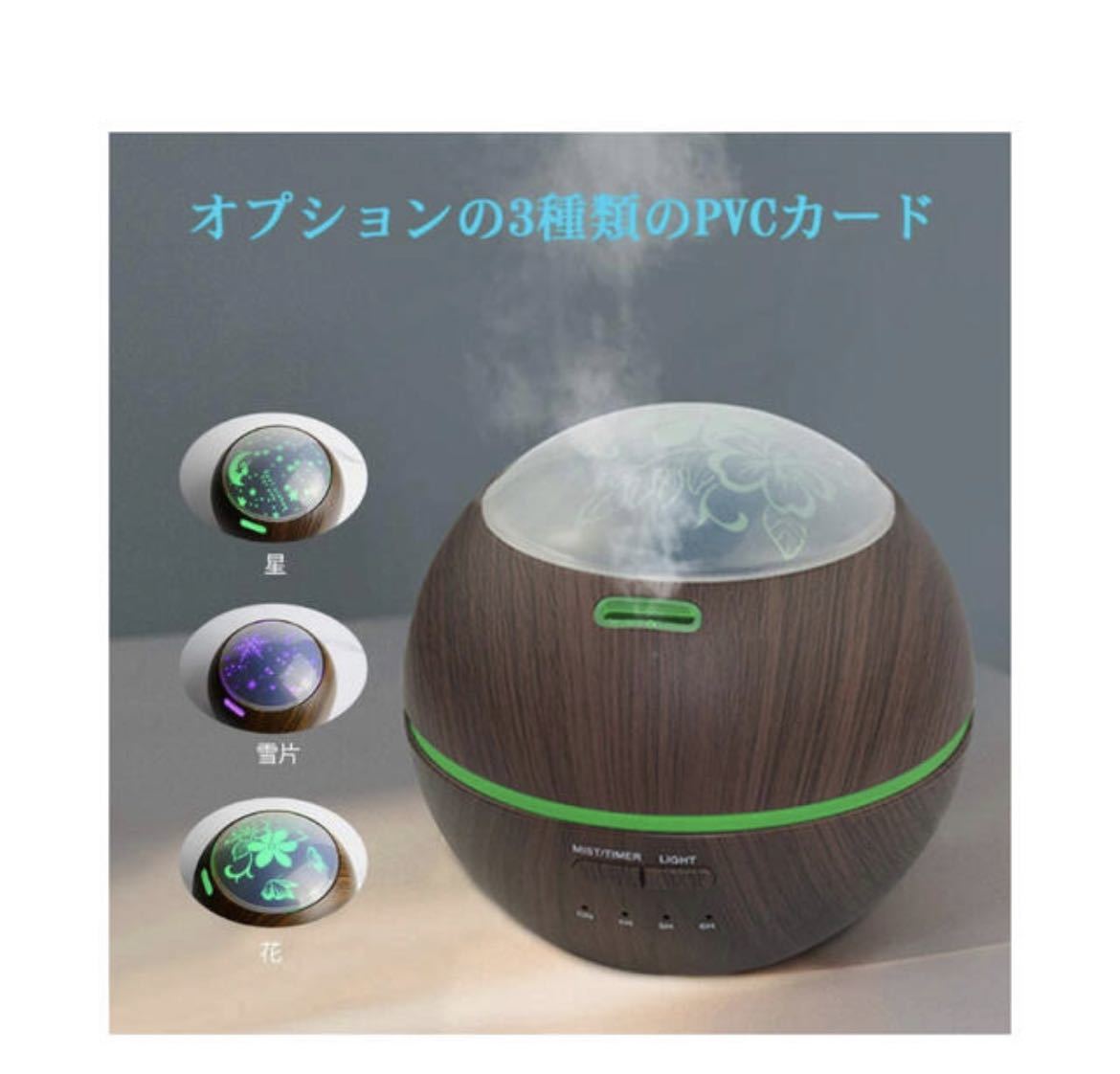 アロマディフューザー 超音波式アロマ加湿器 空気清浄機 星空 LEDライト7色_画像3