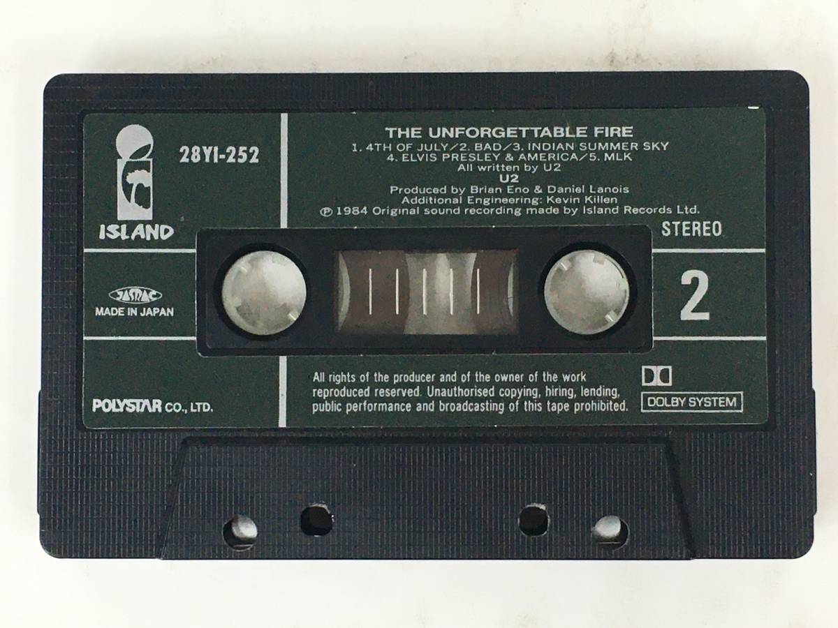 ■□T638 U2 ユートゥー The Unforgettable Fire 焔 カセットテープ□■の画像7