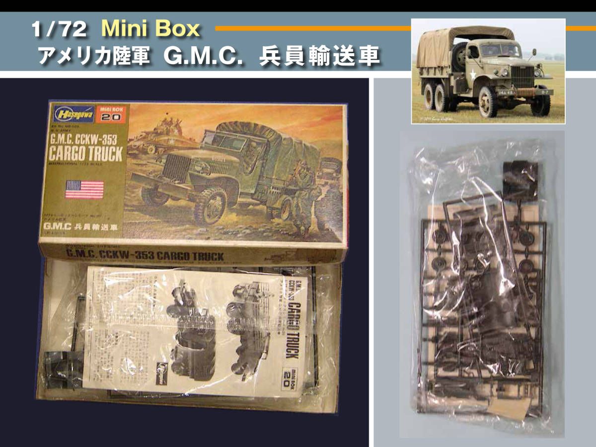 1/72 Mini Box アメリカ陸軍 G.M.C. 兵員輸送車 ハセガワ製_画像2