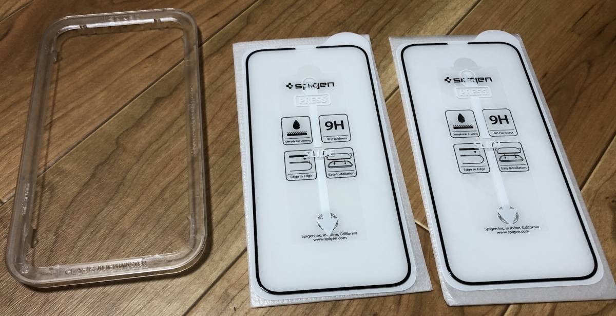 Spigen AlignMaster 全面保護 ガラスフィルム iPhone 14 Plus、 13 Pro Max 用 ガイド枠付き 対応 保護 フィルム フルカバー 2枚入 V22の画像3
