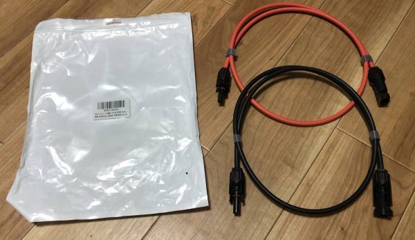 WBGADAM MC4 ケーブル 1 M 6sq ソーラー延長ケーブル 10AWG ソーラーパネルケーブル 両端加工 2本/組 V4_画像2