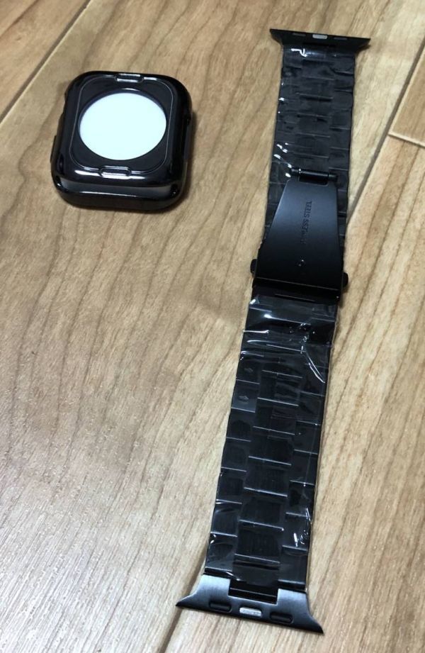 コンパチブル Apple Watch バンド 49mm 45mm 44mm 42mm プレミアム ステンレス (ブラック) V37の画像4