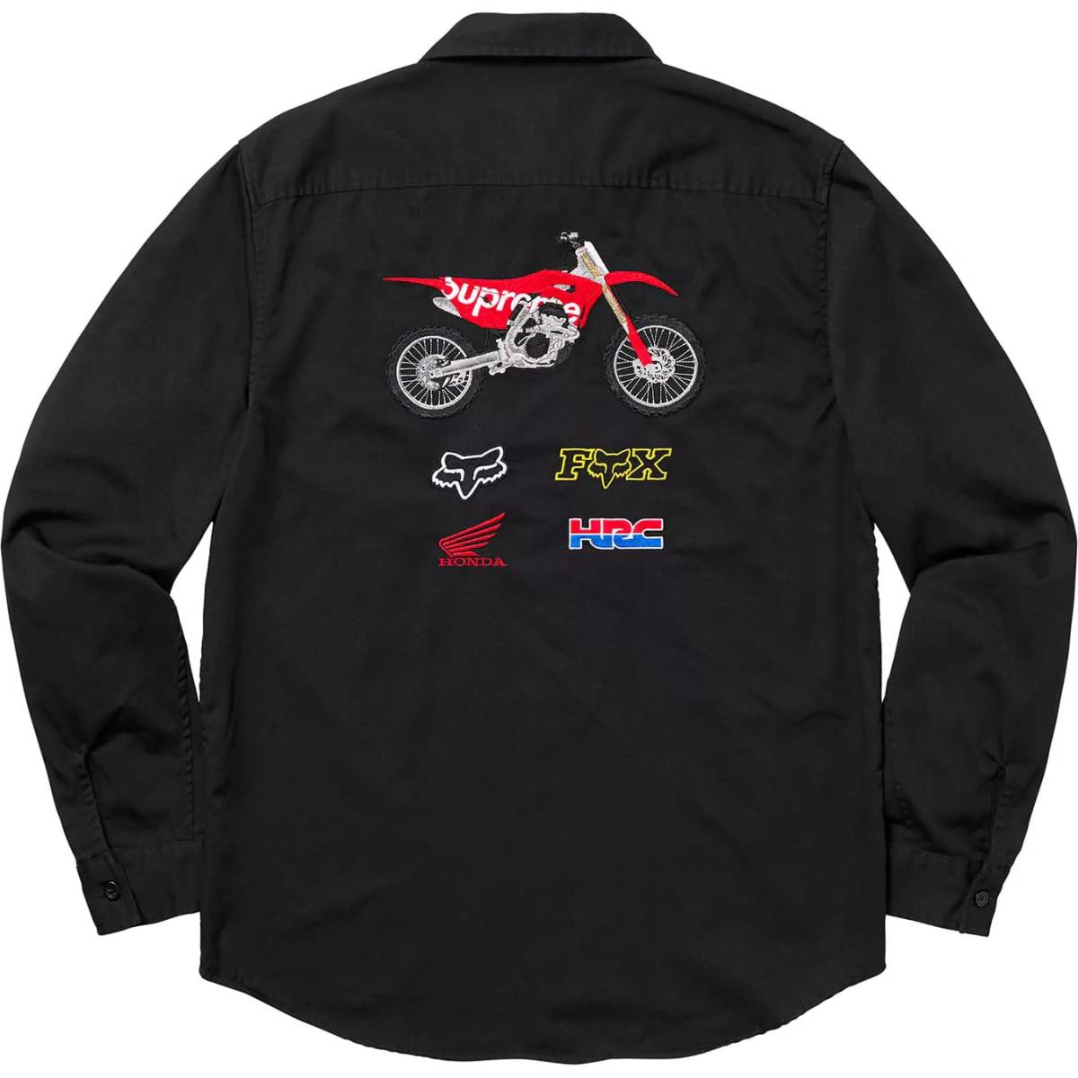 ☆ 19AW Supreme シュプリーム Honda Fox Racing Work Shirt ホンダ フォックス レーシング ワークシャツ シャツ CRF 250R (黒M)GGN_参考画像