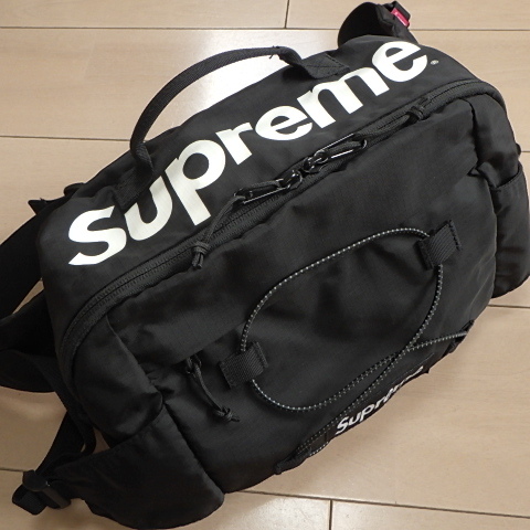 ☆ 17SS Supreme シュプリーム Waist Bag ウエストバッグ ショルダーバッグ ボディーバッグ バッグ box logo ボックスロゴ (ブラック黒)GSC_画像2