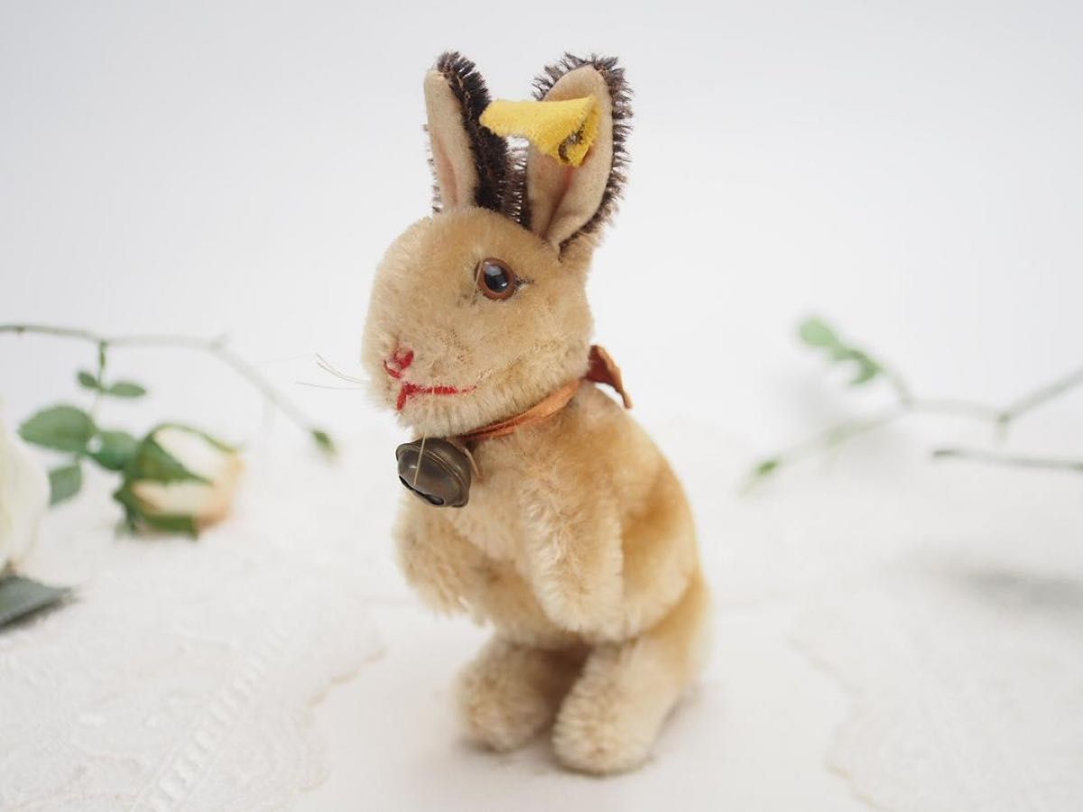 シュタイフ★Manni Rabbit 10cm★(最小サイズ)ウサギのマニー/兎/うさぎ★ビンテージ/アンティーク★Steiff