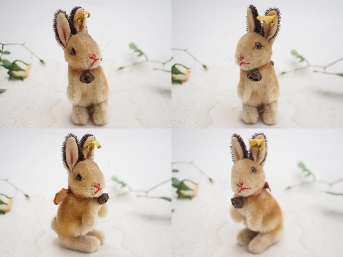 シュタイフ★Manni Rabbit 10cm★(最小サイズ)ウサギのマニー/兎/うさぎ★ビンテージ/アンティーク★Steiff