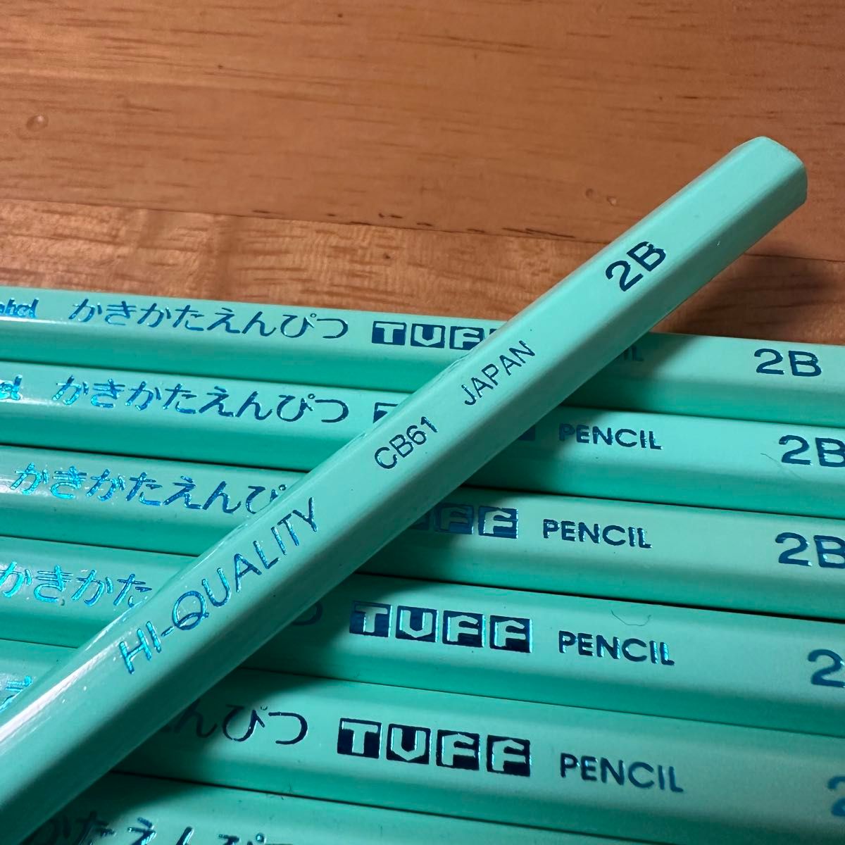 新品 廃盤 Pentel ぺんてる かきかたえんぴつ 鉛筆 TUFF タフ 2B 1ダース(12本セット) CB61 昭和レトロ