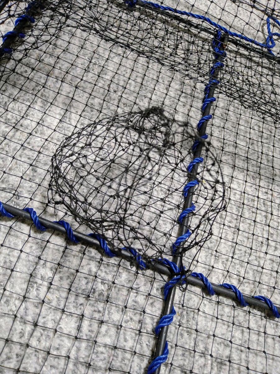 カニ網 蟹網 かにあみ かに網 カニアミ 蟹カゴ かにかご カニカゴ 網かご アミカゴ 蟹仕掛 エサ袋10mナイロンロープ付き