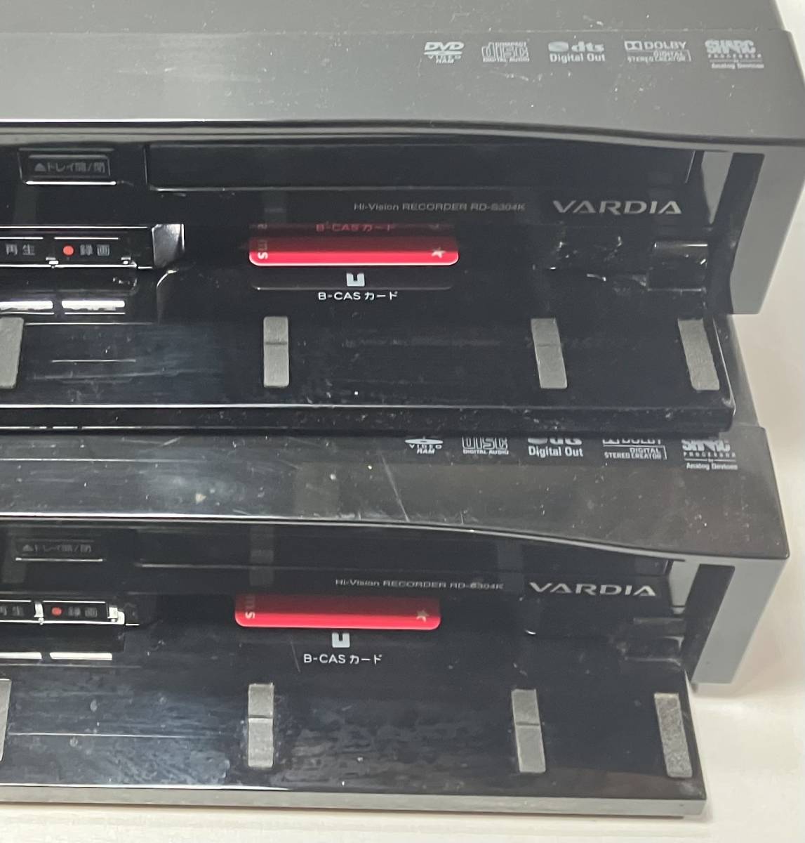 【即決】東芝 HDD&DVDレコーダー×2台 VARDIA RD-S304K / 取説書&B-CAS&リモコン付 / 初期化済 / TOSHIBA_B-CASカード