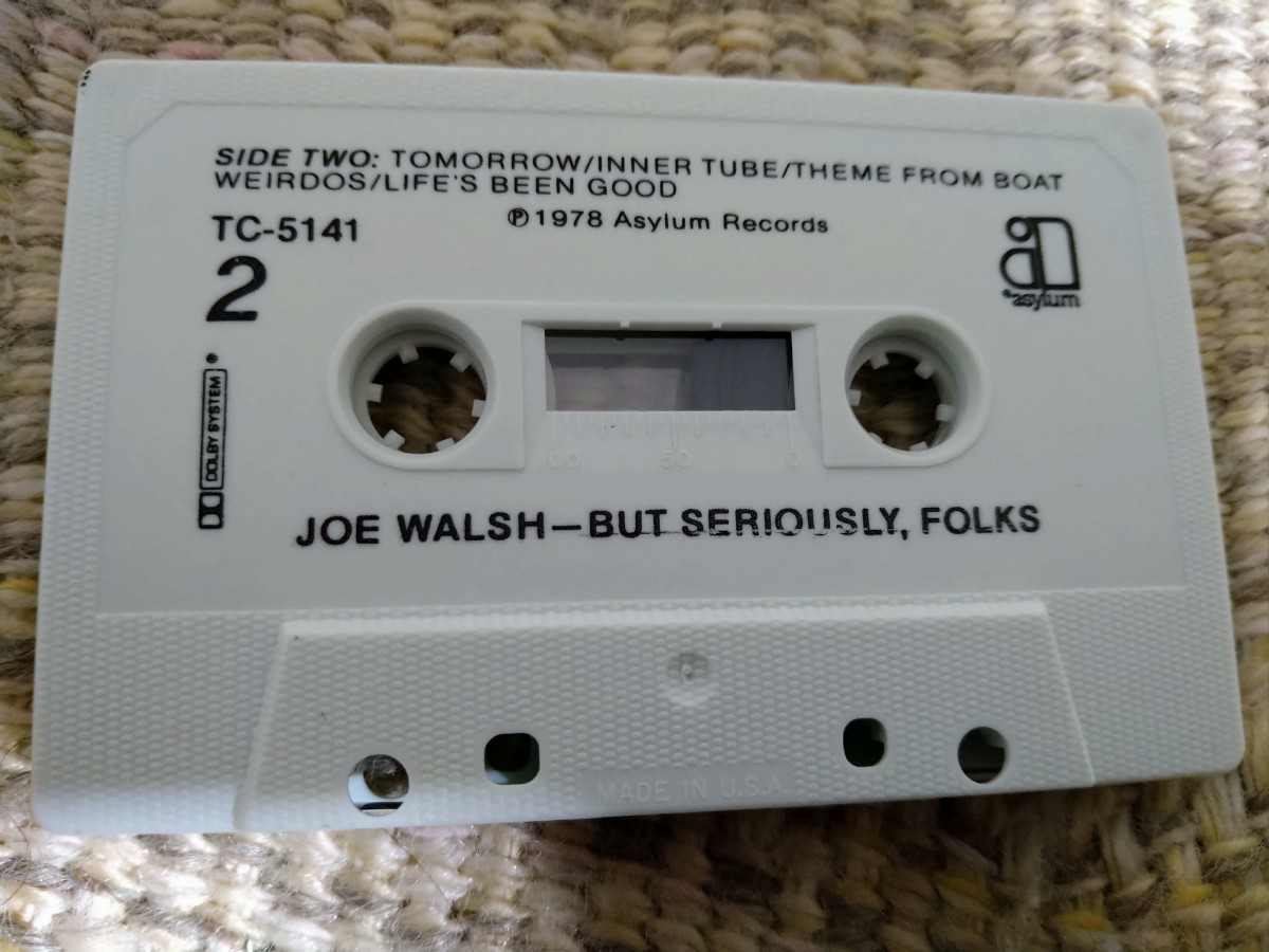 【輸入盤カセット】☆Joe Walsh　ジョー・ウォルシュ／ But Seriously. Folks　ロスからの碧い風☆☆　　　　　【カセット多数セール中…】_画像5
