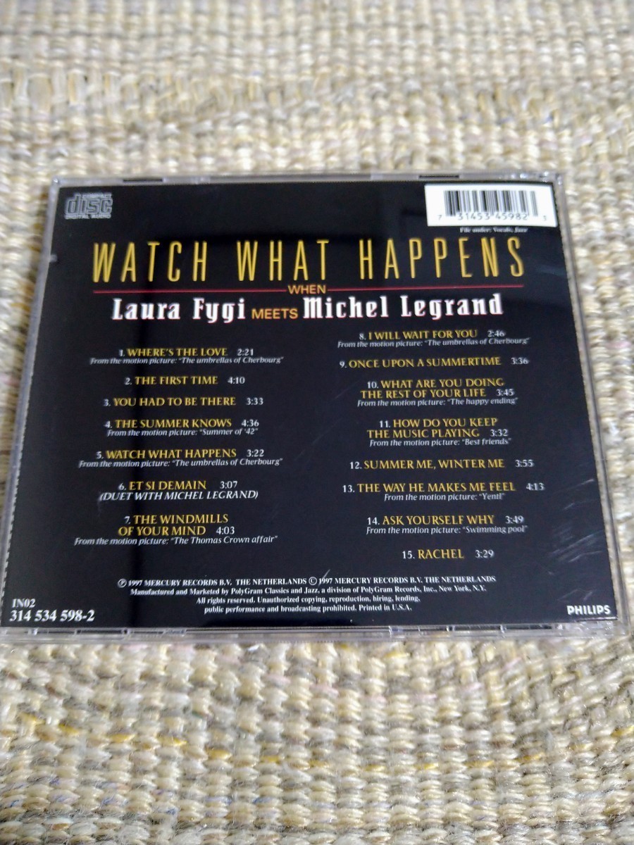 【輸入盤】☆Watch What Happens／ When Laura Figi Meets Michel Legrandローラ・フィジィ☆☆　　　【CD多数セール中…】_画像6