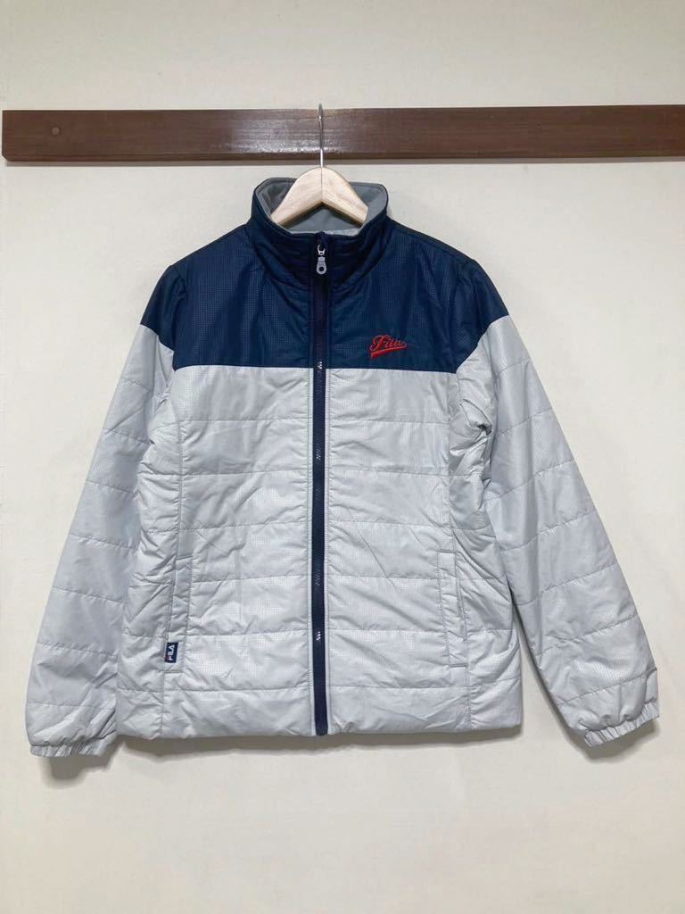 ゆ1275 FILA GOLF フィラ ゴルフ 中綿ジャケット パデットジャケット L レディース 千鳥格子_画像1