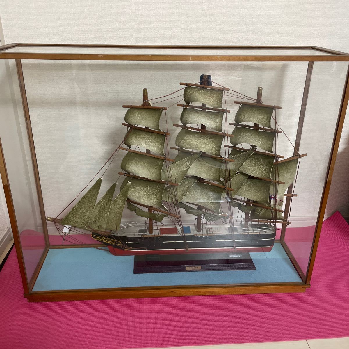 置物 帆船模型 木製 模型 帆船 オブジェ インテリア 船 完成品 アンティーク_画像10