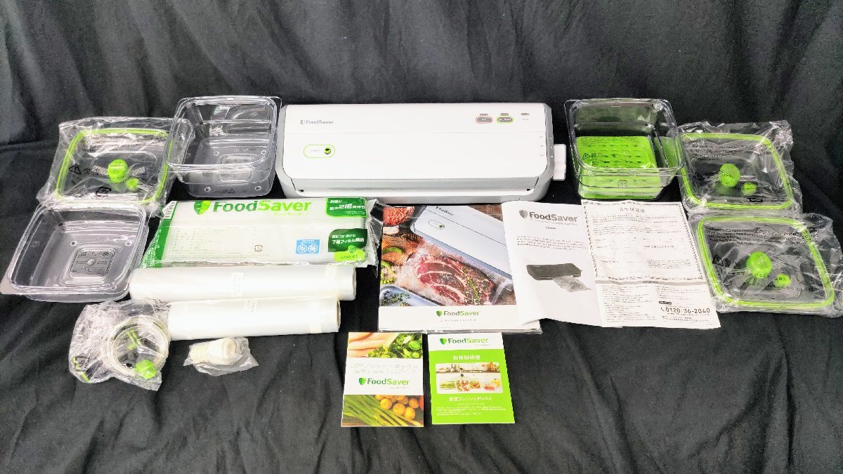 T1459 未使用品 Coleman コールマン FoodSaver フードセーバー FM2010DTC 付属品あり 真空ジッパーバッグ Lサイズ付き 真空パック キッチン_画像1