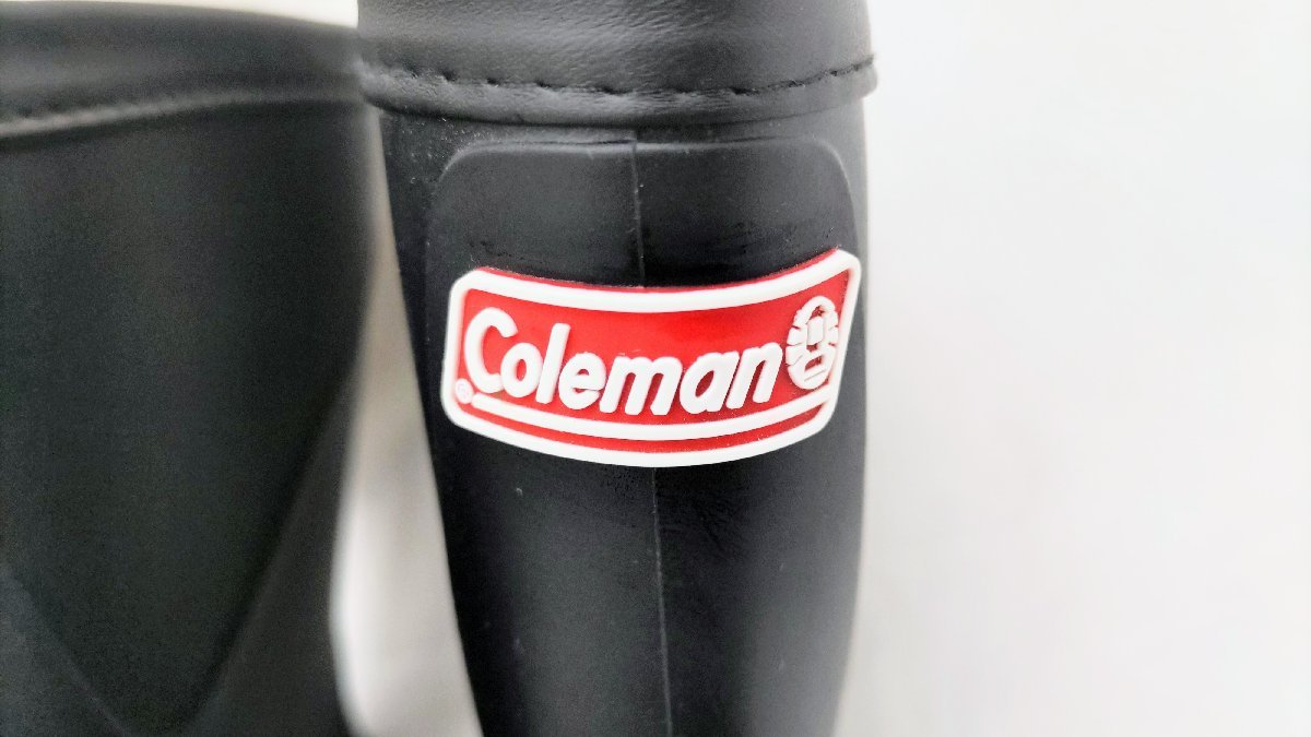 T1460 未使用品 Coleman コールマン パッカブルレインブーツ 25.0cm 913120 長靴 ブラック ショート たためるレインブーツ 収納袋付き_画像5
