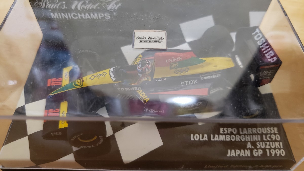 PMA 1/43 エスポ ラルース ローラ LC90 ランボルギーニ 1990 №30 鈴木亜久里 ミニチャンプス F1の画像3