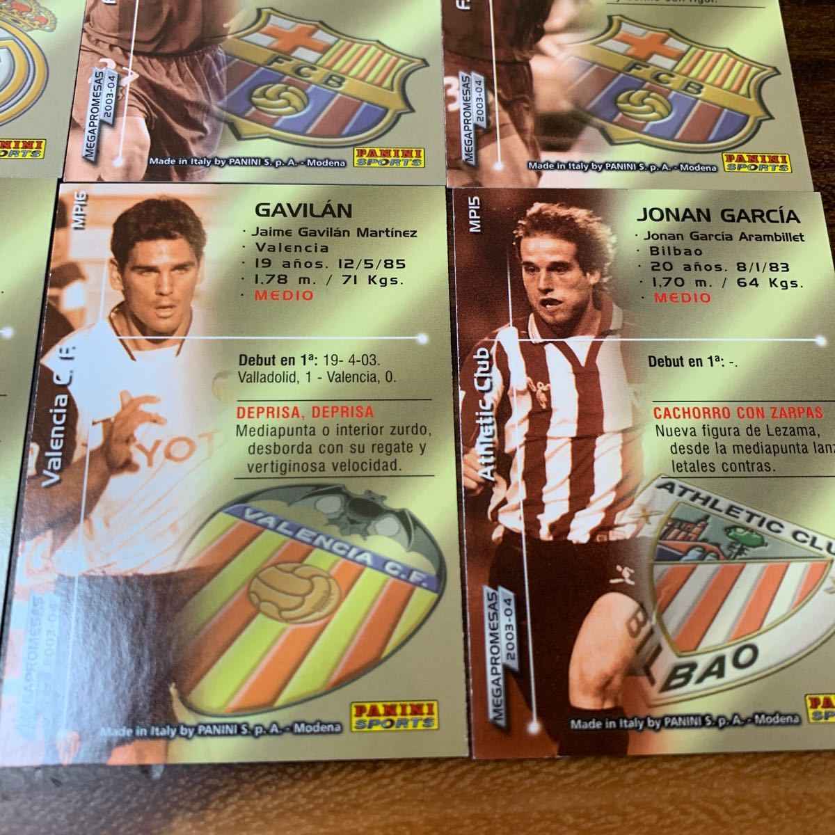 panini　SPORTS　2003／04　ポルティージョ、オスカル　ロペス、セルヒオ　ガルシア、パブロ、ガビラン、ガルシア　6枚セット _画像9