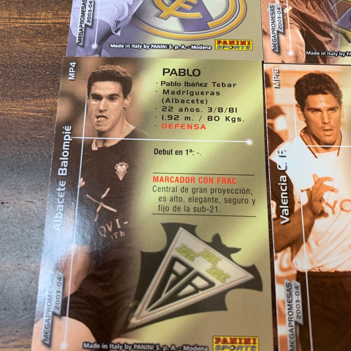 panini　SPORTS　2003／04　ポルティージョ、オスカル　ロペス、セルヒオ　ガルシア、パブロ、ガビラン、ガルシア　6枚セット _画像8