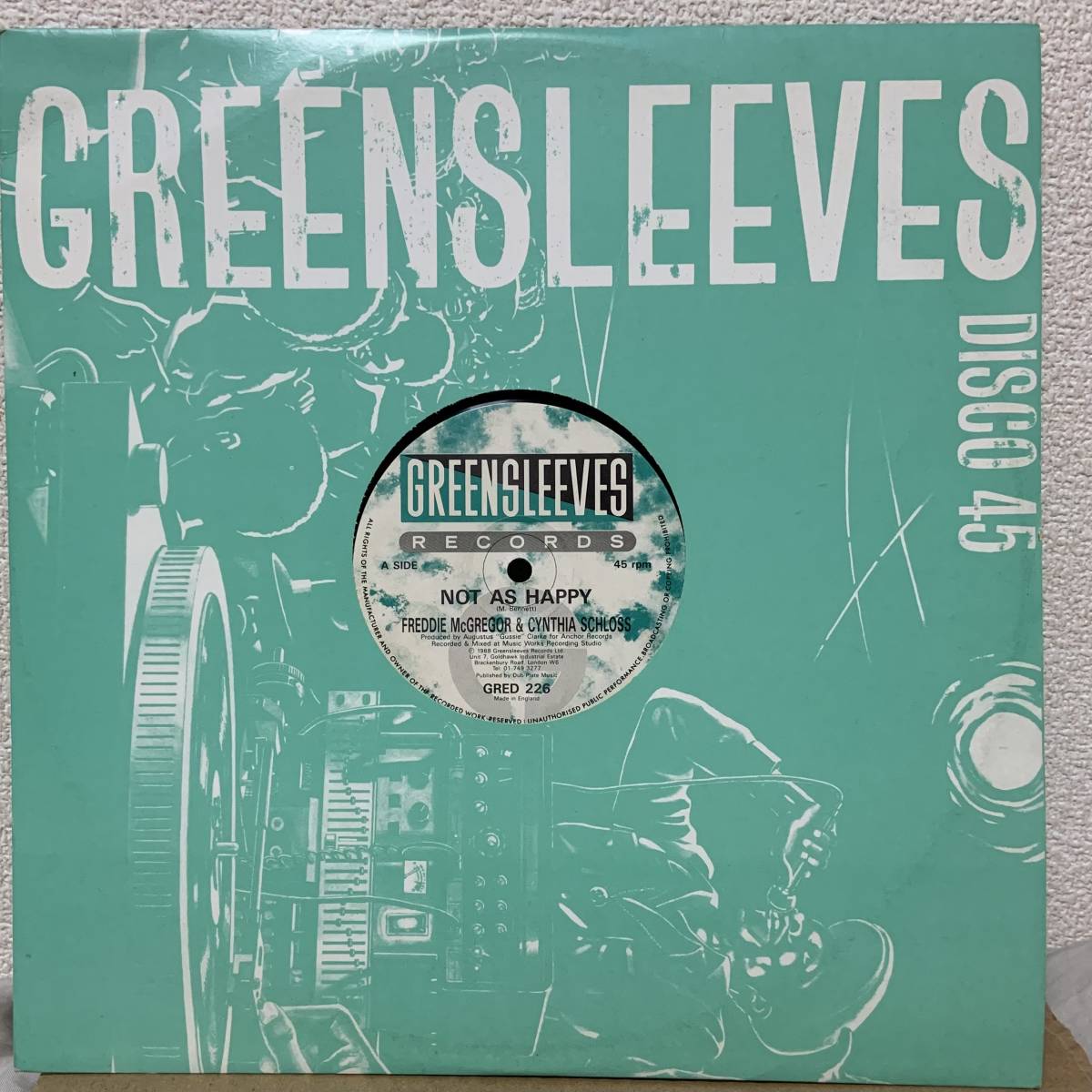 LOVERS! 12! FREDDIE McGREGOR & CYNTHIA SCHLOSS/NOT AS HAPPY! ラバーズ! デュエット! GREENSLEEVES!の画像2