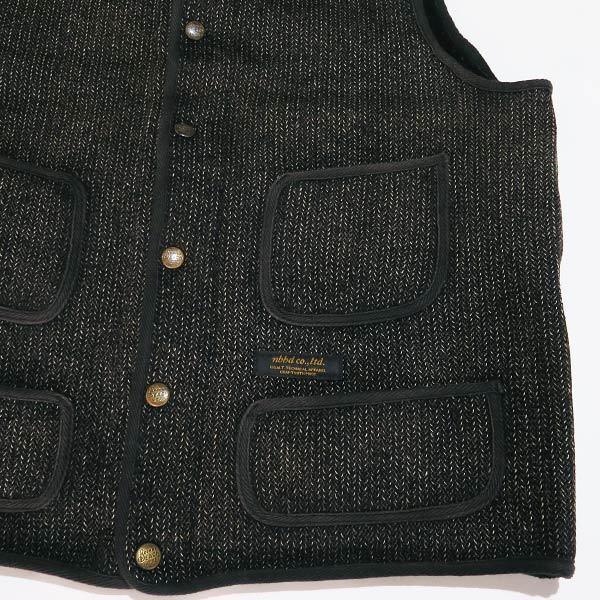 NEIGHBORHOOD ネイバーフッド 13AW BROWN'S BEACH/W-VEST 132LHBBN-JKM02 ブラウンズビーチ ウール ベスト ブラック トップス Jaz_画像4