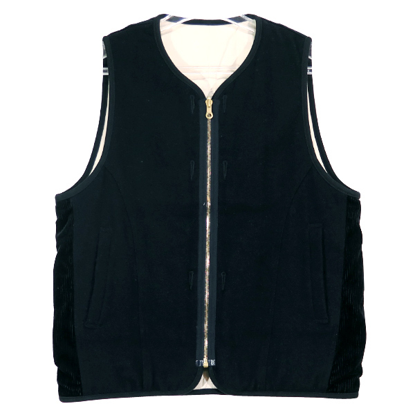 VISVIM ビズビム 18AW WAONA DOWN VEST(W/LI NEP TWEED) 118205013026 ヴィズヴィム ワオナ ダウン ベスト ネイビー トップス YX