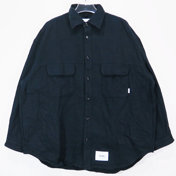 WTAPS ダブルタップス 22SS WCPO 01/LS/COTTON.FLANNEL ダブルシーピーオー ロングスリーブ コットン フランネル シャツ ネイビー Jaz ten_画像1