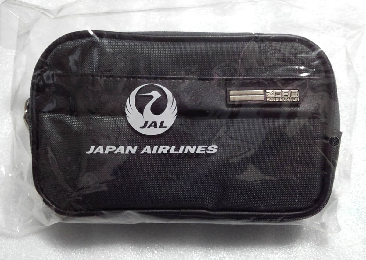 即決 JAL ゼロハリバートン ビジネスクラス アメニティ グレー 未使用 ソフト ポーチ 非売品 バッグ 日本航空 ZERO HALLIBURTON_画像2