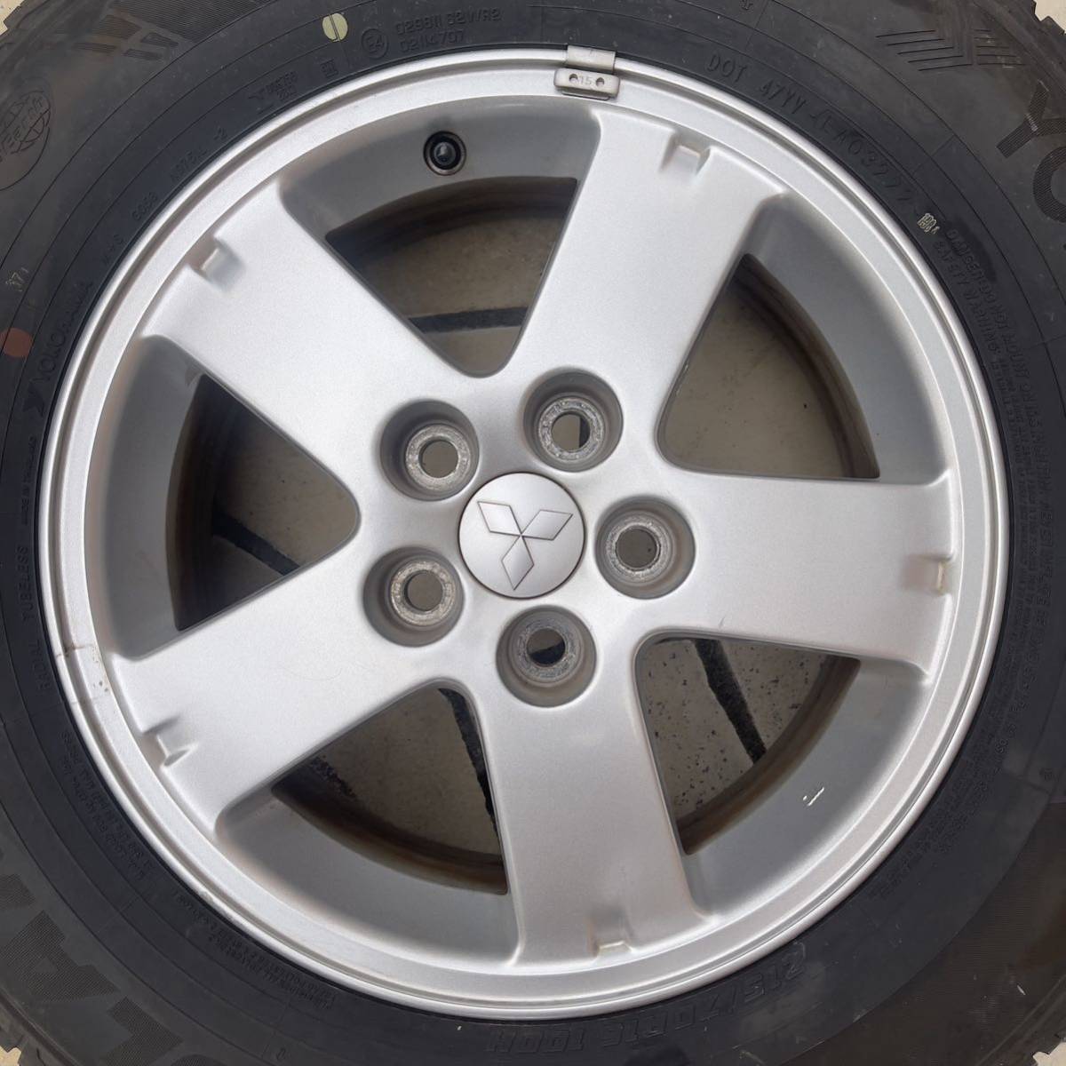 良品 九分山 デリカ 純正 ホイール 215/70R16 2022年YOKOHAMA GEOLANDAR アウトランダー エクリプスクロス CV5W CV1W デリカD5 ミツビシ_画像2