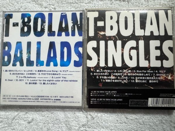 T-BOLAN BESTアルバムCD2枚セット「SINGLES」「BALLADS」森友嵐士_画像2