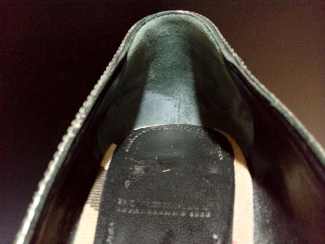 BURBERRY バーバリー ハイヒールパンプス チェック柄 キャンバス シャンパンゴールド レザー ラウンドトゥ 婦人靴 イタリア製 サイズ38_画像7