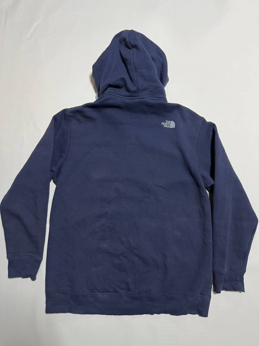 THE NORTH FACE ゴールドウィン製 メンズ XL相当 ジップアップ スウェット パーカー フーディ / ノースフェイス ネイビー 紺色 大きめ _画像3