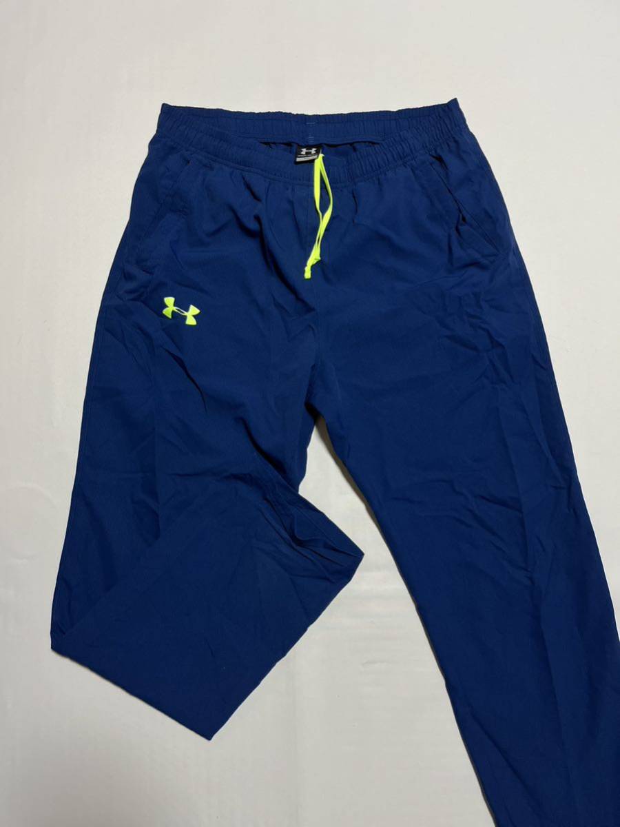 UNDER ARMOUR メンズ 2XL ビッグサイズ 大きめ 青 ブルー ウィンドブレーカー ジャージパンツ / アンダーアーマー スポーツ トレーニング_画像1