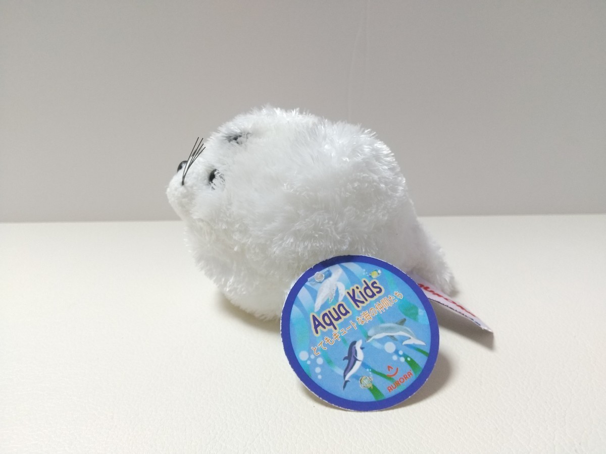 Aqua Kids AURORA アザラシ マスコット タグ付き ぬいぐるみ Aqua Kids AURORA アザラシ マスコット タグ付き ぬいぐるみ