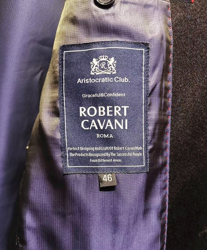 最高峰*定価22万◆イタリア*ローマ発*ROBERT CAVANI/ロベルトカバーニ*最上級*カシミア100％・イタリアン紳士・チェスターコート*48/L黒_画像3