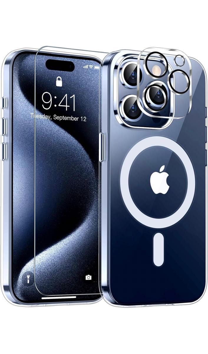 Iphone 15 pro スマホケース 透明 Magsafe対応