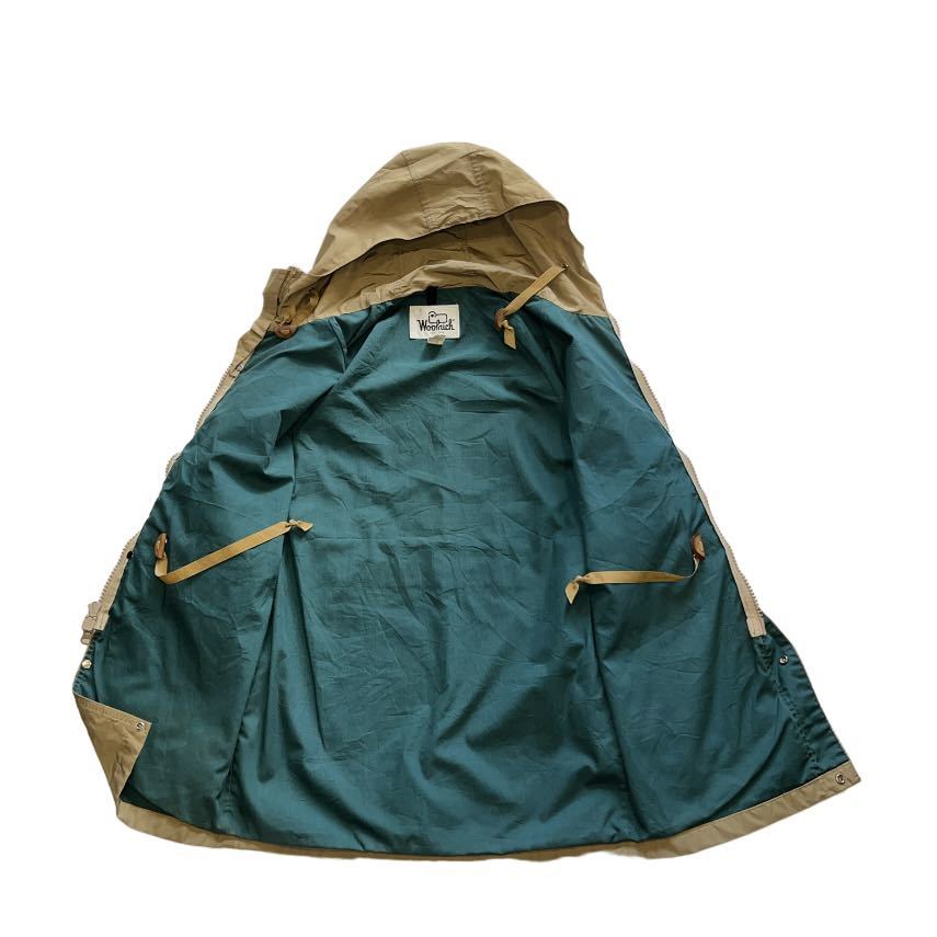 【USA製】 70s 80s Woolrich ウールリッチ マウンテンパーカー ジャケット ベージュ メンズ S アメリカ製 TALON タロンジップ ビンテージ_画像7