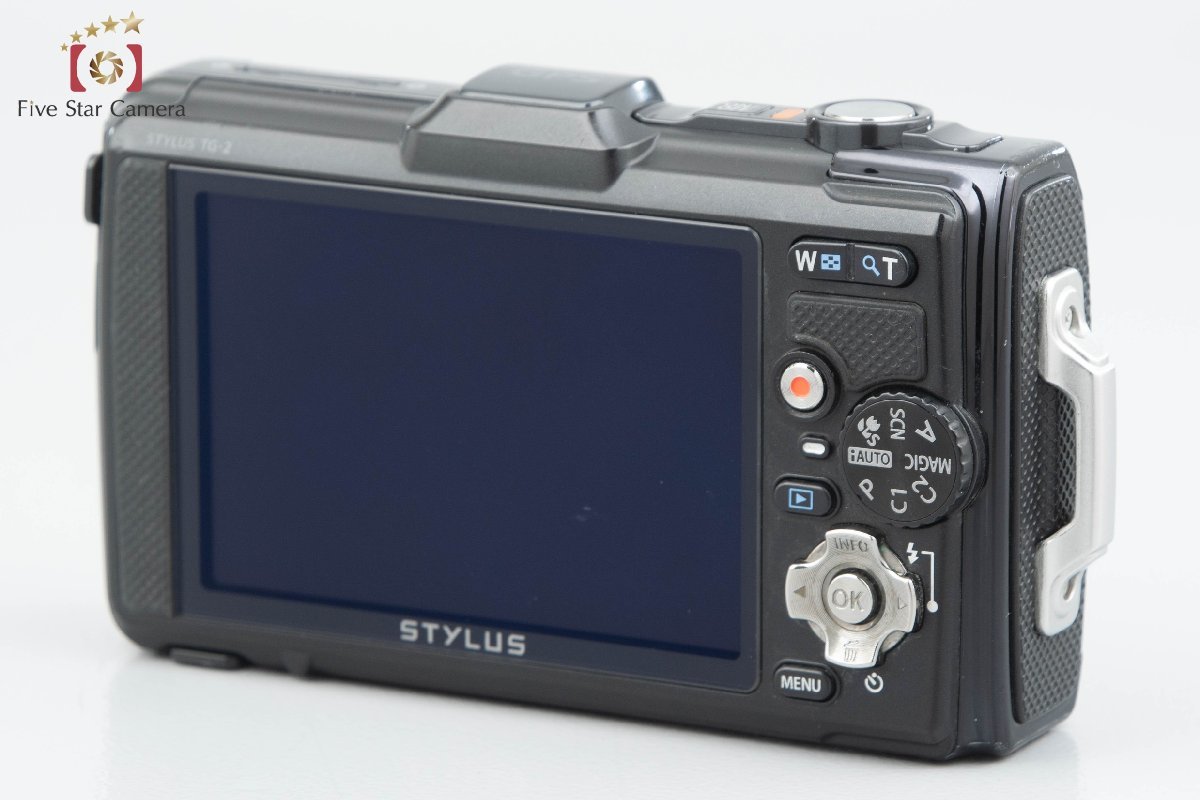 【中古】OLYMPUS オリンパス STYLUS TG-2 Tough ブラック 防水デジタルカメラ シャッター回数僅少_画像2