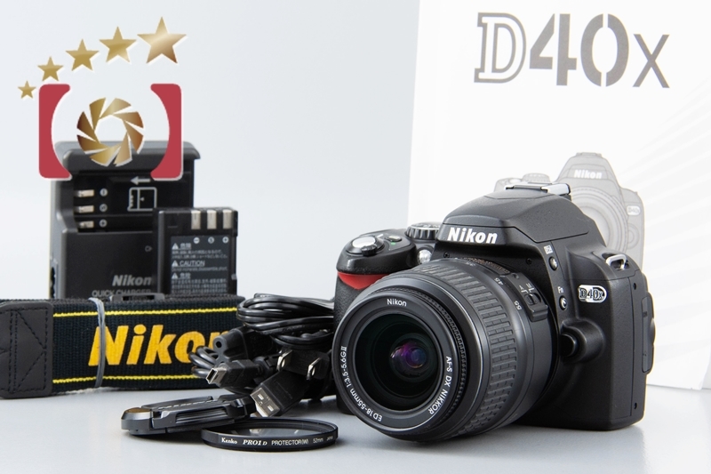 【中古】Nikon ニコン D40X + AF-S DX NIKKOR 18-55mm f/3.5-5.6 G II ED シャッター回数僅少_画像1