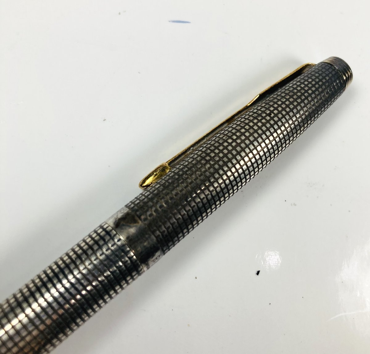 【76】1円～ 極希少 PARKER パーカー 14K ペン先 USA XF スターリングシルバー 筆記未確認 ジャンク品 文房具 筆記用具 万年筆_画像3