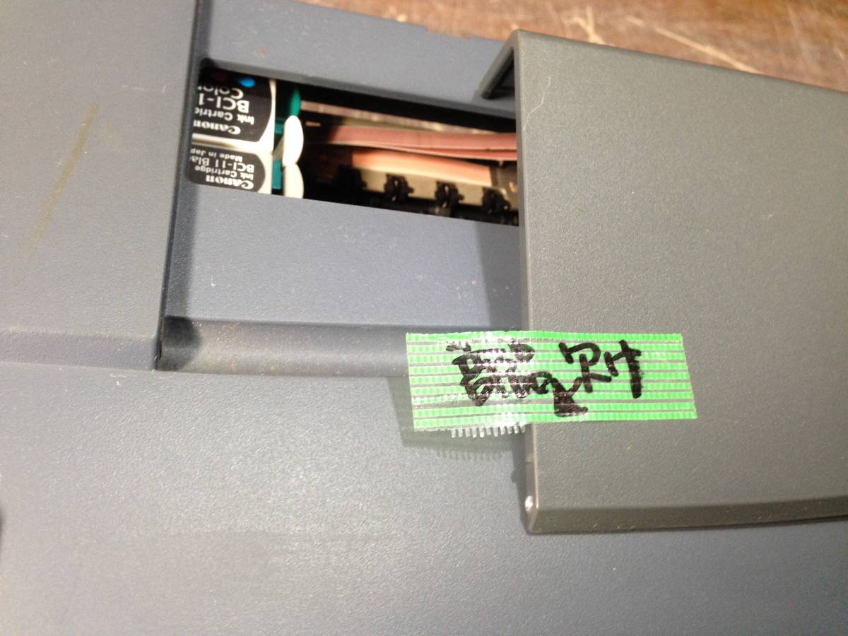 Aさ808　Panasonic　パナソニック　ワープロ　SLALA　FW-U1CD300　ジャンク品_プリンター蓋左右ヒンジ、部品欠品。