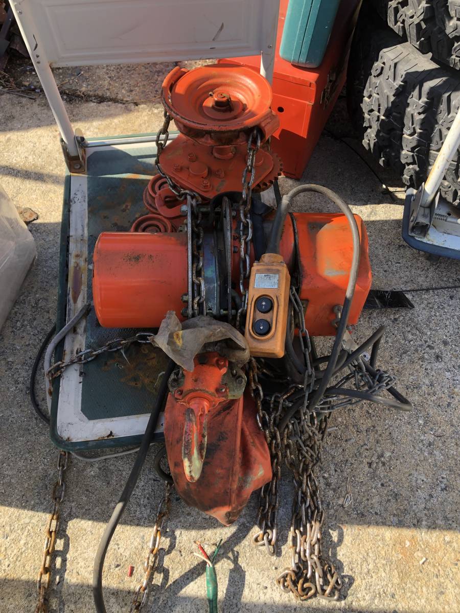 動作未確認 K-206 ELEPHANT/象印 電動 チェーンブロック 1t 動作未確認 K-206 ELEPHANT/象印 電動 チェーンブロック 1t