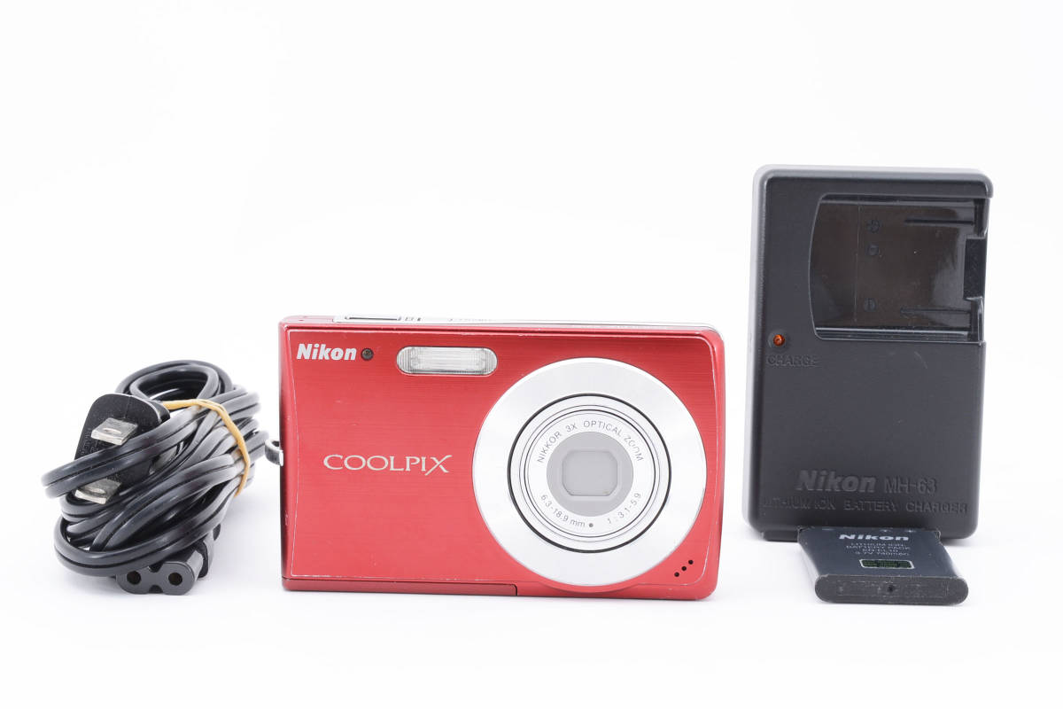 【良品】 ニコン Nikon クールピクス COOLPIX S200 レッド コンパクトデジタルカメラ #2056479