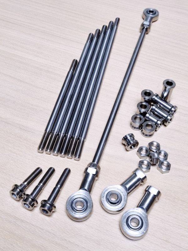 137-E-1-90* titanium alloy M6xP1.0x90mm. screw attaching type shift rod, shift change rod, gear change rod. length 50mm~350mm.