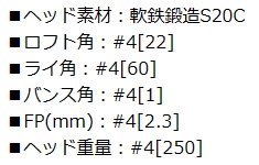 1円★URA ユーアールエー FGD-01 Type-2 フォージド/軟鉄 #4アイアン 22° アポロ製スチールシャフト(S)★MADE IN JAPAN/国産★_画像8